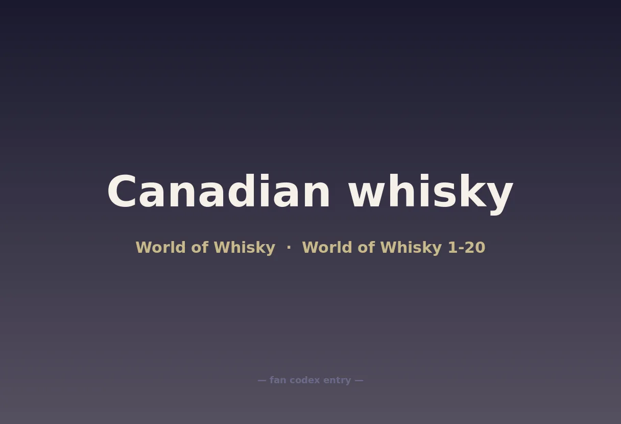 Canadian whisky