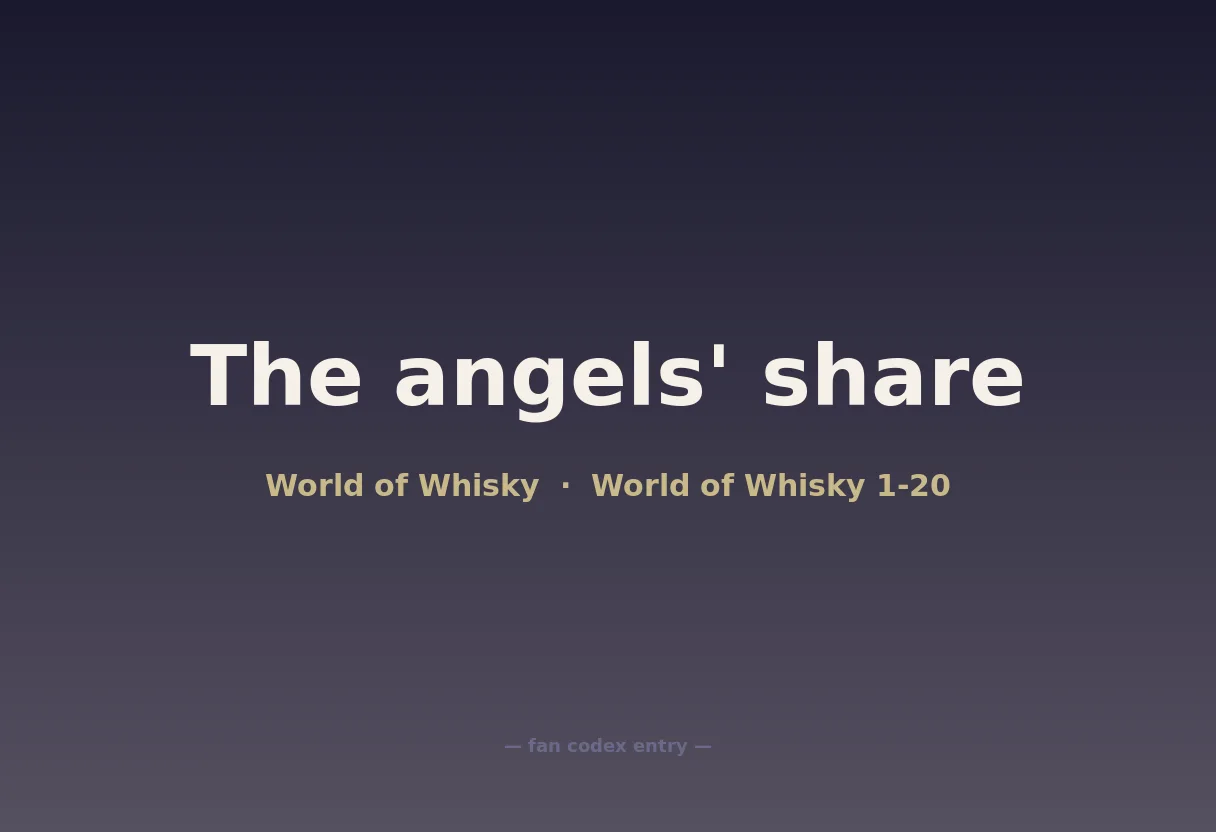 The angels' share